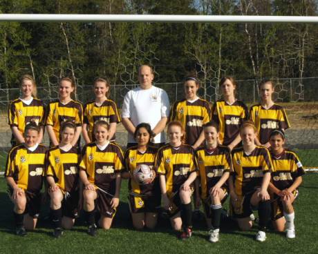 FDSA Premiership U16 Girls
Front row (l to r): Leandra Upton, Kathleen Nash, Kayla Painter, Yashna Haiti, Eden Vanderlaan, Olivia Babcock, Danielle Miles, Silka Frigault.

Back row (l to r): Jennifer Harding, Sarah Myatt, Howard Myatt, Dayle Colpitts, Kelsey Perrin, Emilie Pelletier

Missing from photo: Smriti Singh, Amy Martens, Maggie McTavish


