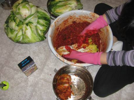 7) put  the stuff on every cabbage leaf
