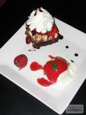 Decadent Strawberry Brownie Cheesecake - The Snooty Fox
